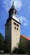 tall tower with a spire in hofgeismar