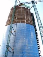 construction of torre iberdrola in bilbao