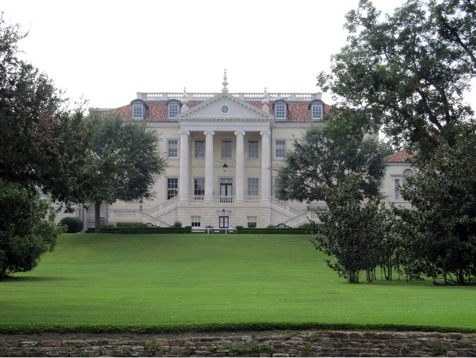 old luxury mansion on lawn