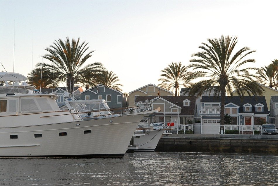 white yacht in the port