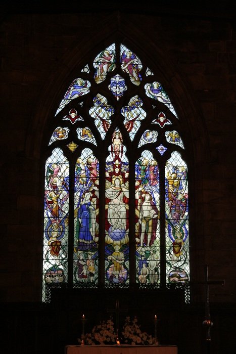 stained glass window in church