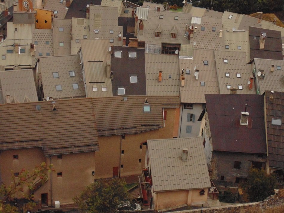 panorama of different roofs in Borgo