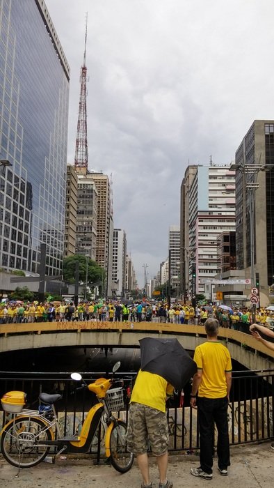 Protest in the Paulista,Brazil