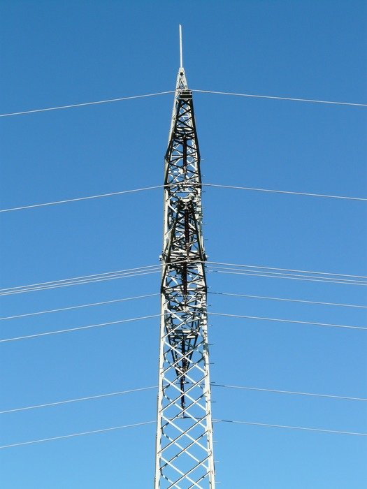 electrical pylon with wires