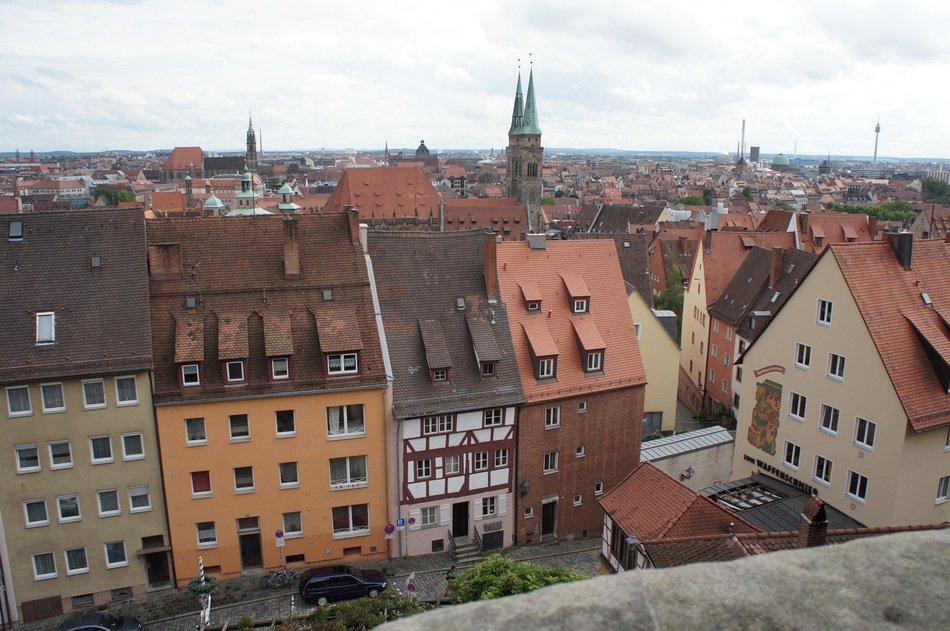 aerial view of the city of Nuremberg