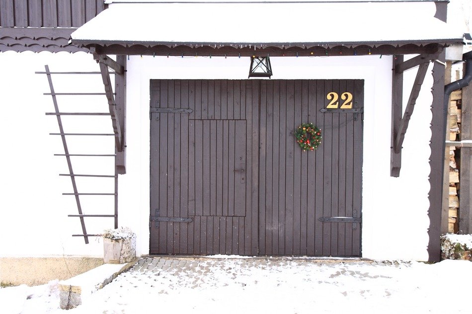 wooden gate in the house