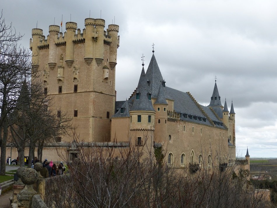 Towers and fortresses of the castle of Alcázar in spain