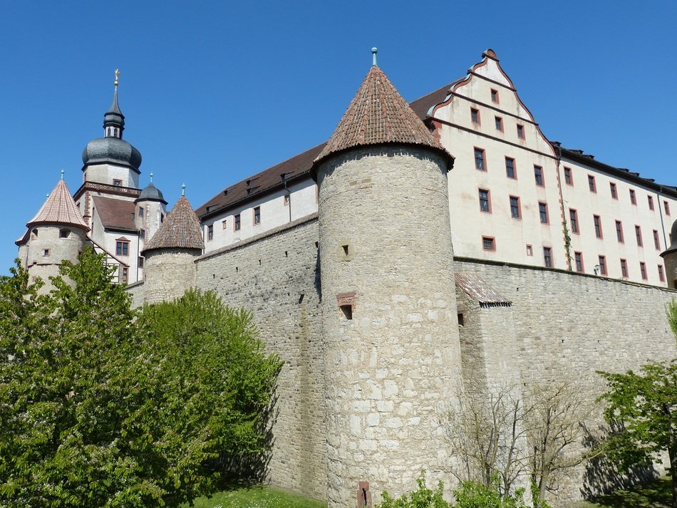 View of the Marienberg Fortress in Bavaria