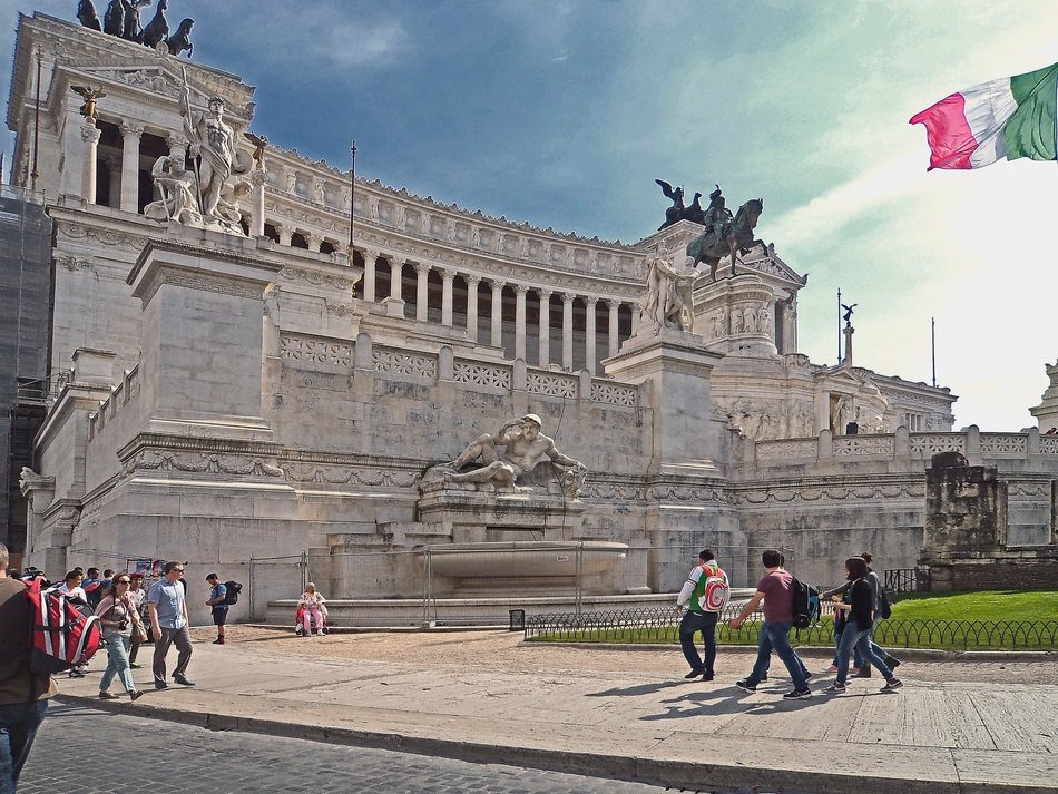 the altar of the homeland in Rome, Italy