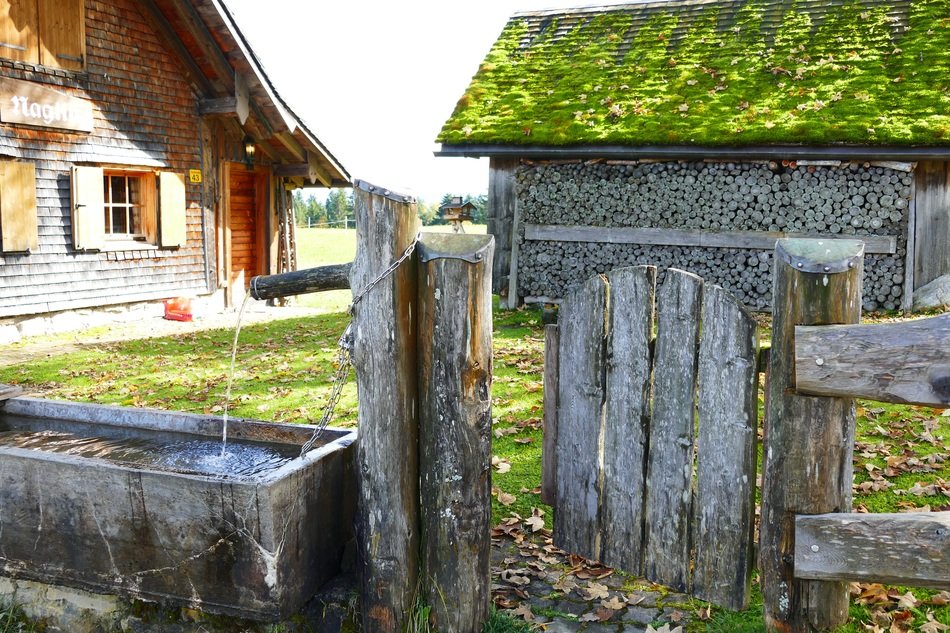 old house with water supply system