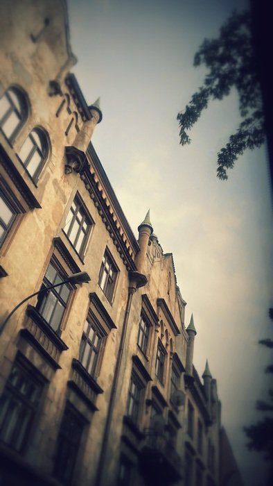 photo of the facade of the building in Krakow