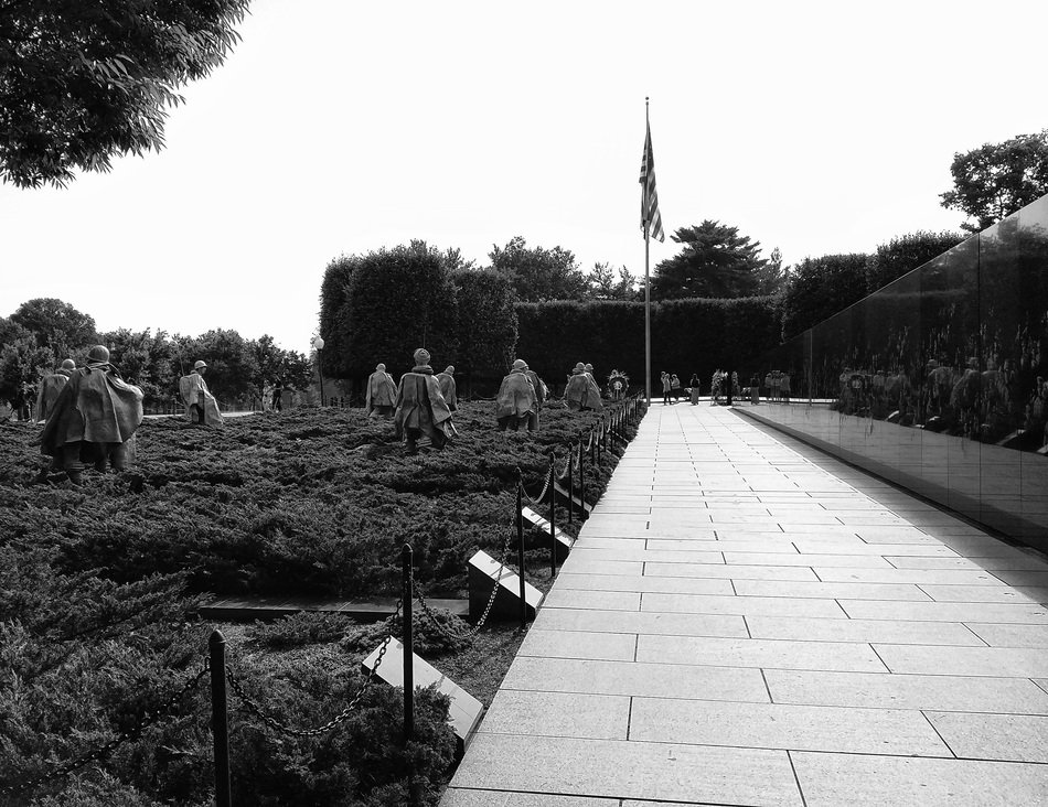 Korean War monument in the Washington