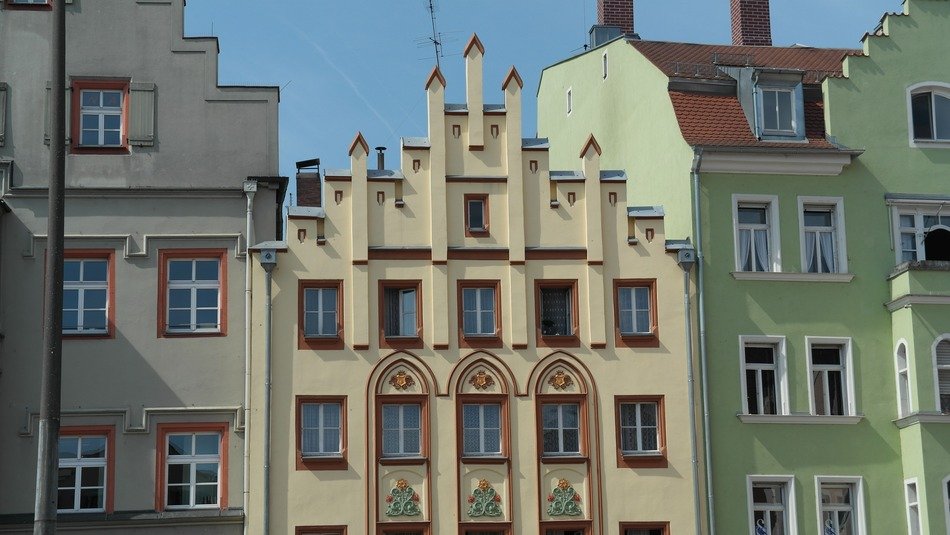 Architecture in the romantic city of Regensburg