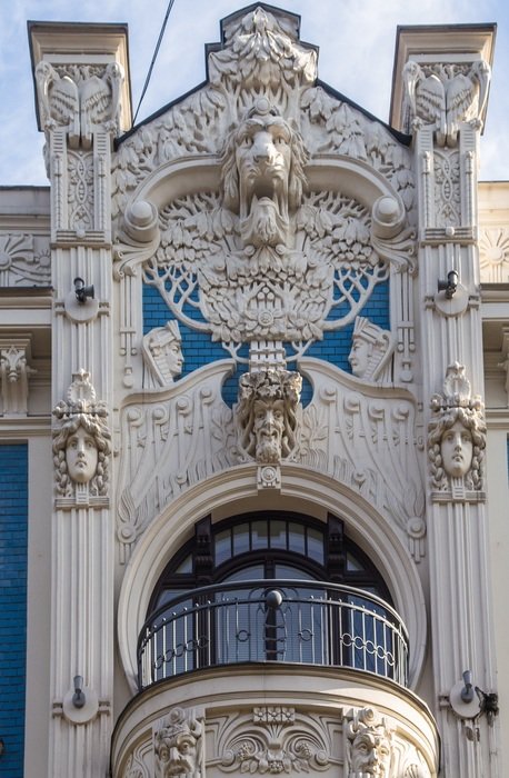 beautiful building facade in Riga