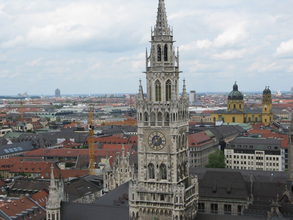Steeple on the church in Munich
