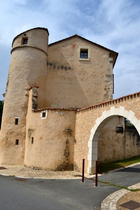 Castle in old village
