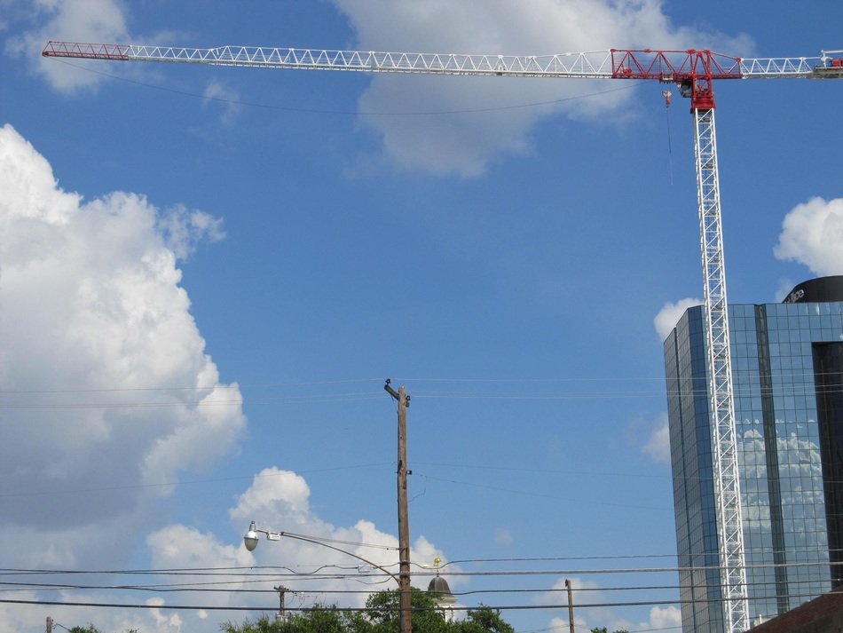 cranes on construction sites in dallas