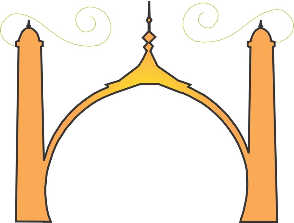 Drawing of the Islamic mosque