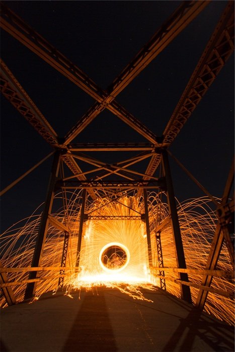 bright light on the bridge