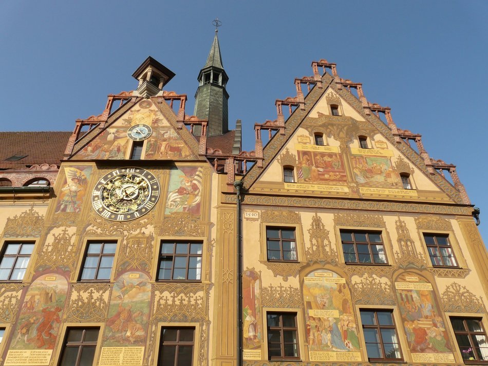 facade of the town hall in Ulm