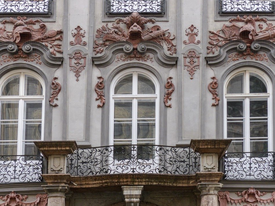 Photo of beautiful ornamental facade with decorations in Germany