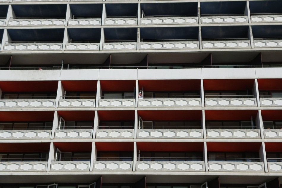 Balconies on the skyscraper, germany, sylt
