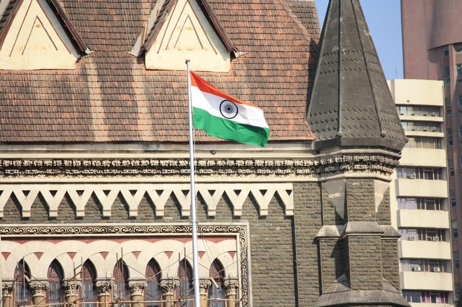 flag of india on the building