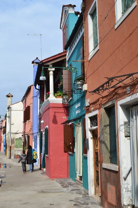 colorful houses in Venice