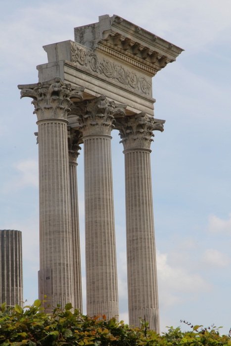 ruins of an arch in the city of xanten