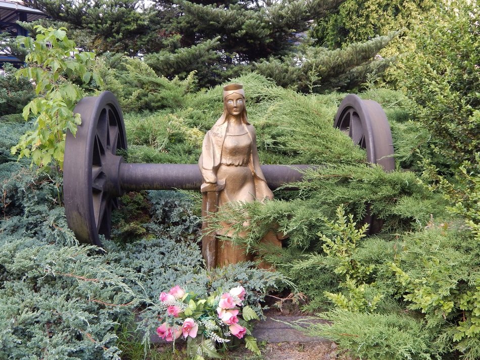 patroness of railwaymen figure at park