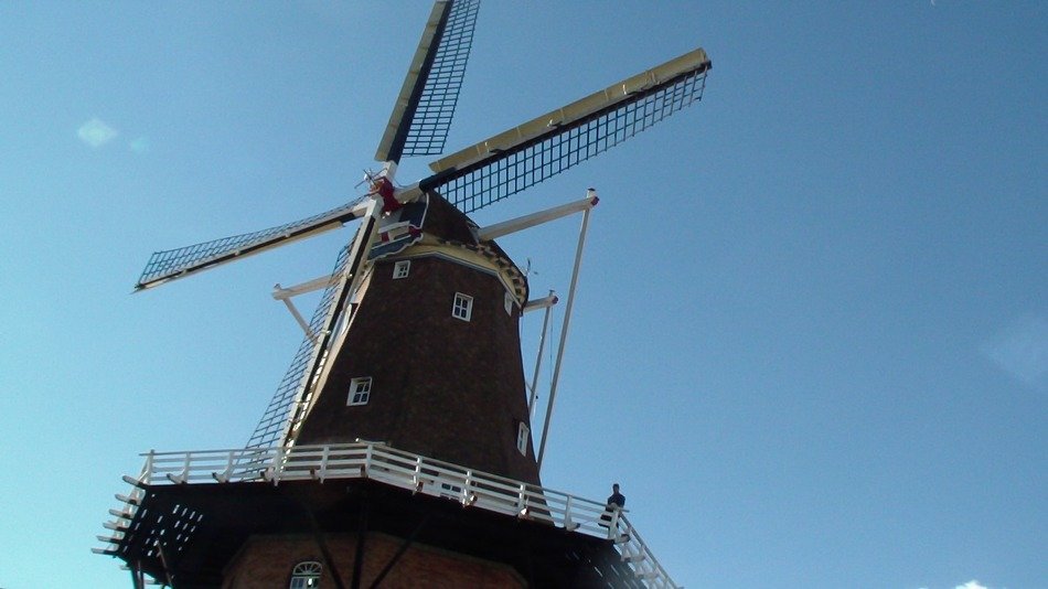 Close-up of the old windmill in the netherlands