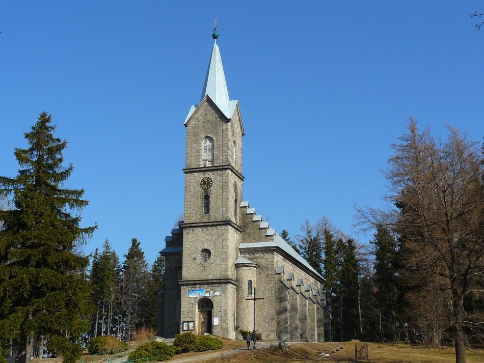 stone church in the woods