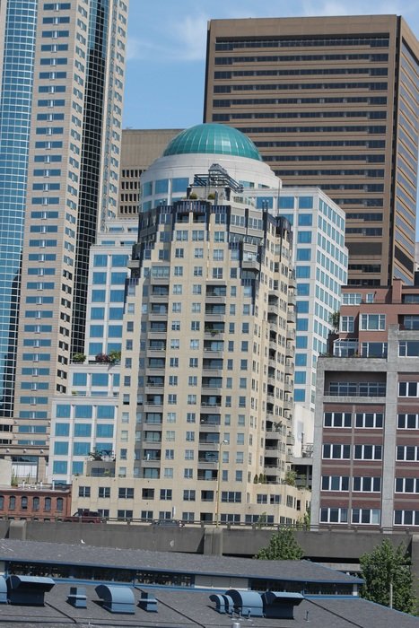 tower building on the horizon