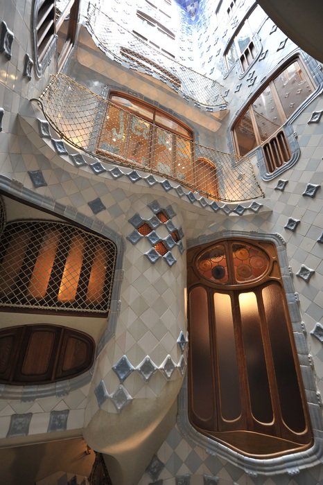 Architecture inside the patio in spain