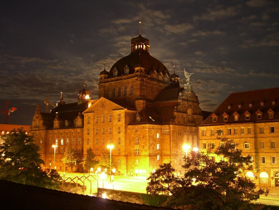 night view of the city of Nuremberg