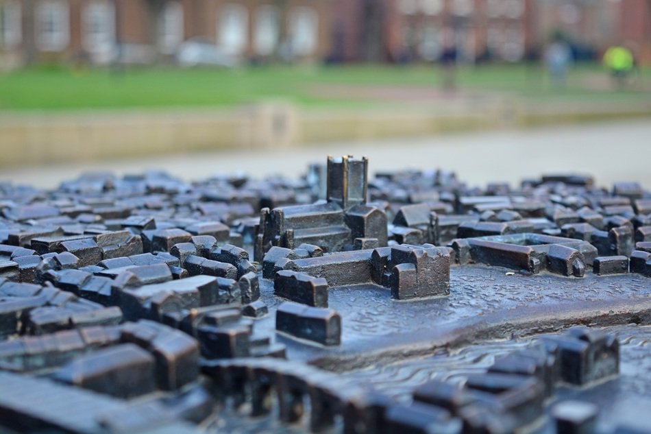 metal model of the city