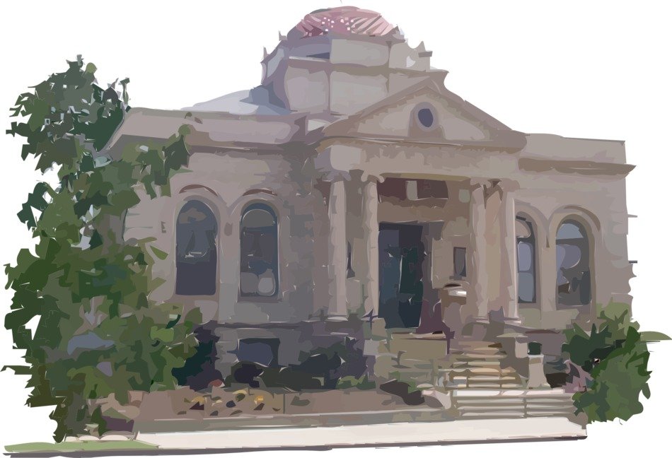 building of a library in america as picture