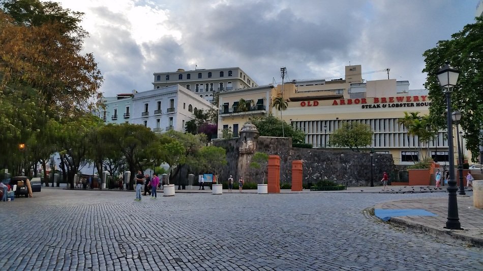 landscape of architecture and cobblestone street