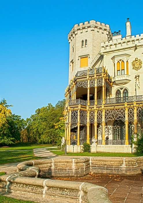 golden historical architecture of the castle