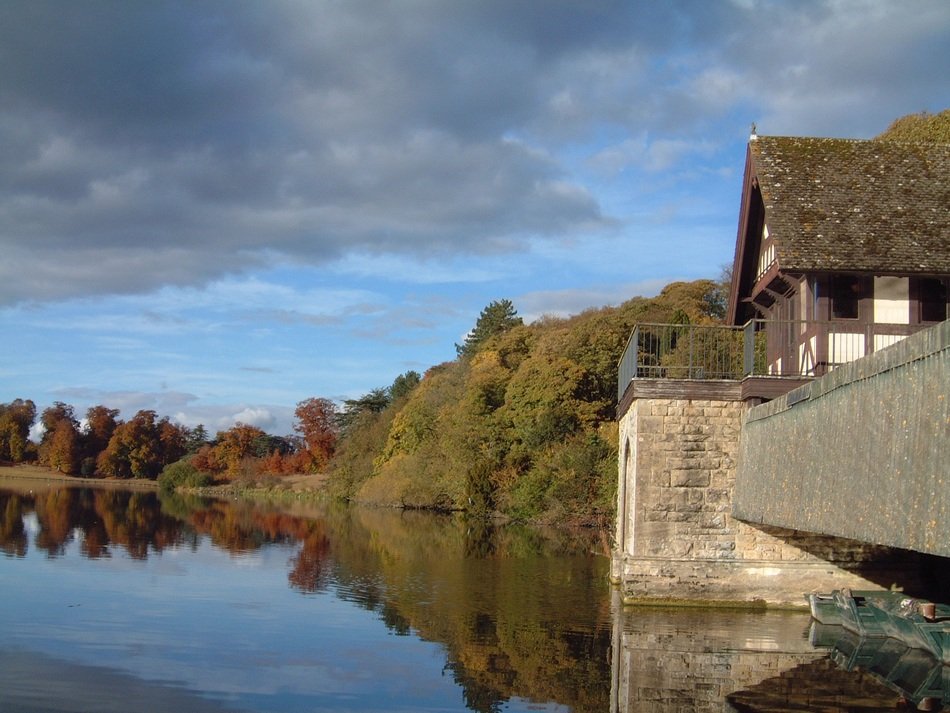 boat house in early autumn