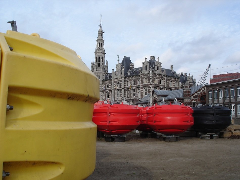 huge tanks among the metropolis