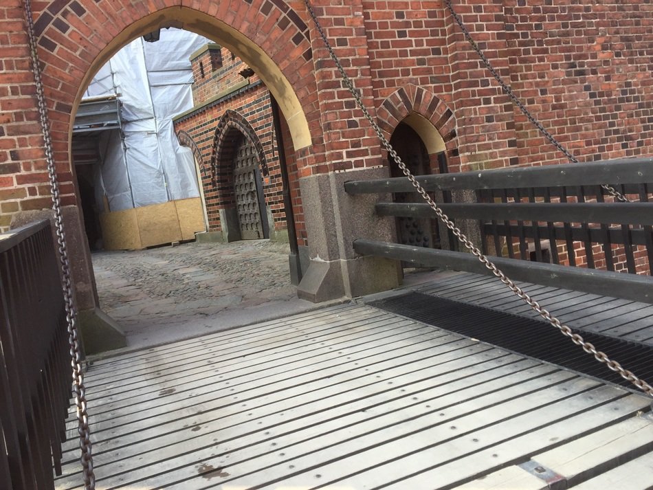 suspension bridge in the castle in Malbork