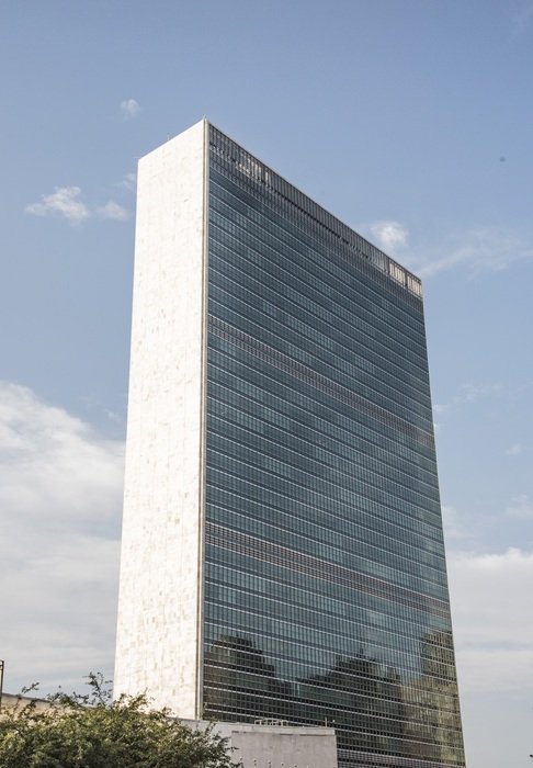 headquarters of the United Nations in new york at the daytime