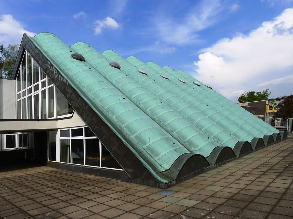 church in berlin with unusual roof