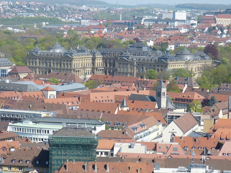 roofs of houses in Wuumlrzburg