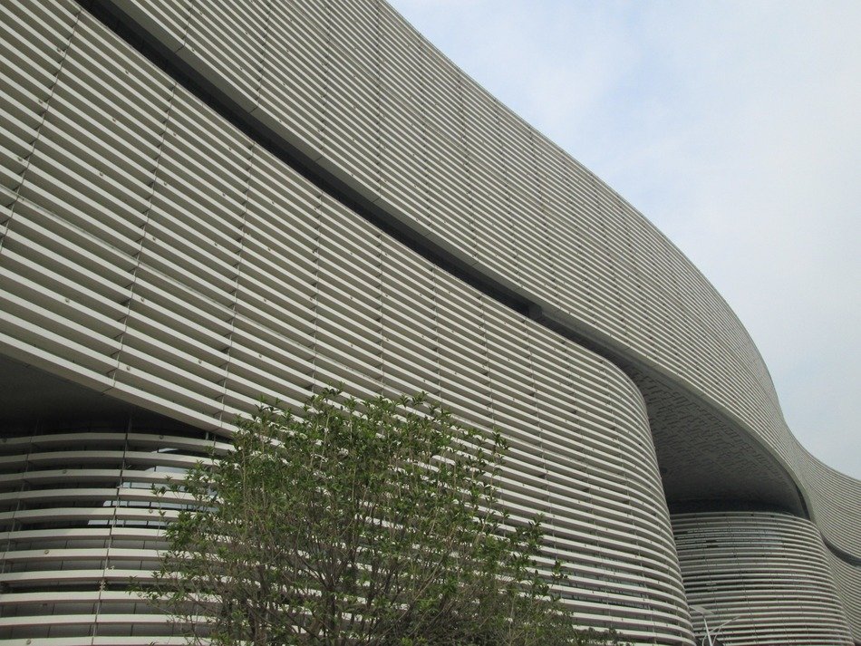 Striped walls of Hubei library building