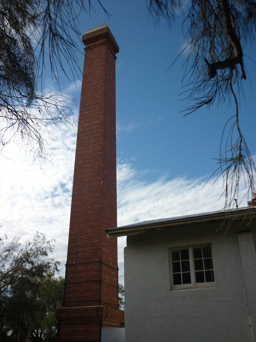 Tall brick colomn at quarantine station