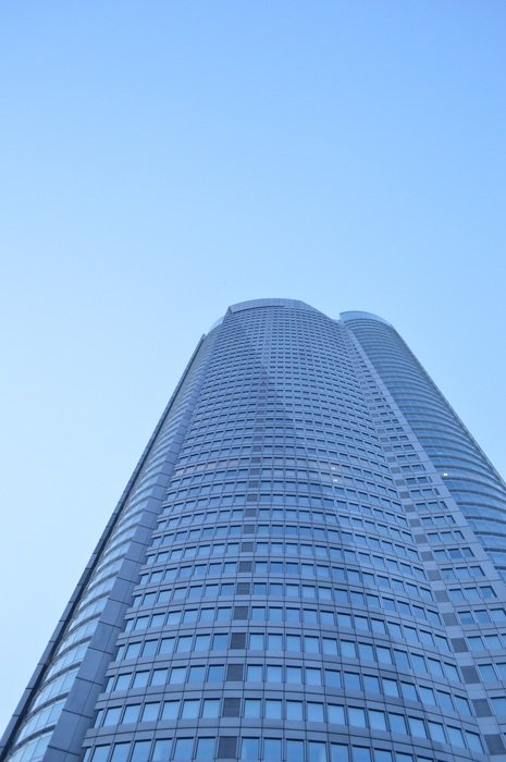 skyscraper in downtown Tokyo