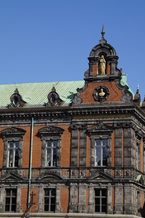 Facade of building in MalmÃ¶, Sweden