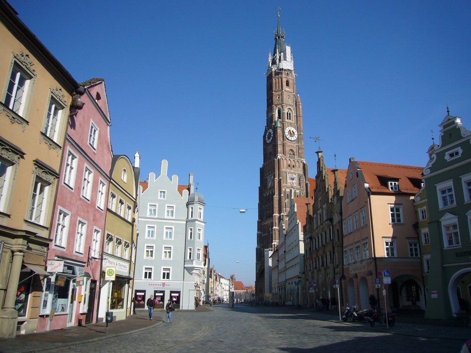 Architecture of old Landshut town